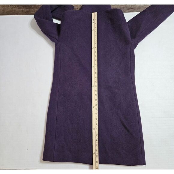 J‎ Crew Cocoon Coat Italian Stadium Cloth Nello Gori Wool Purple Size 0 - Picture 10 of 12